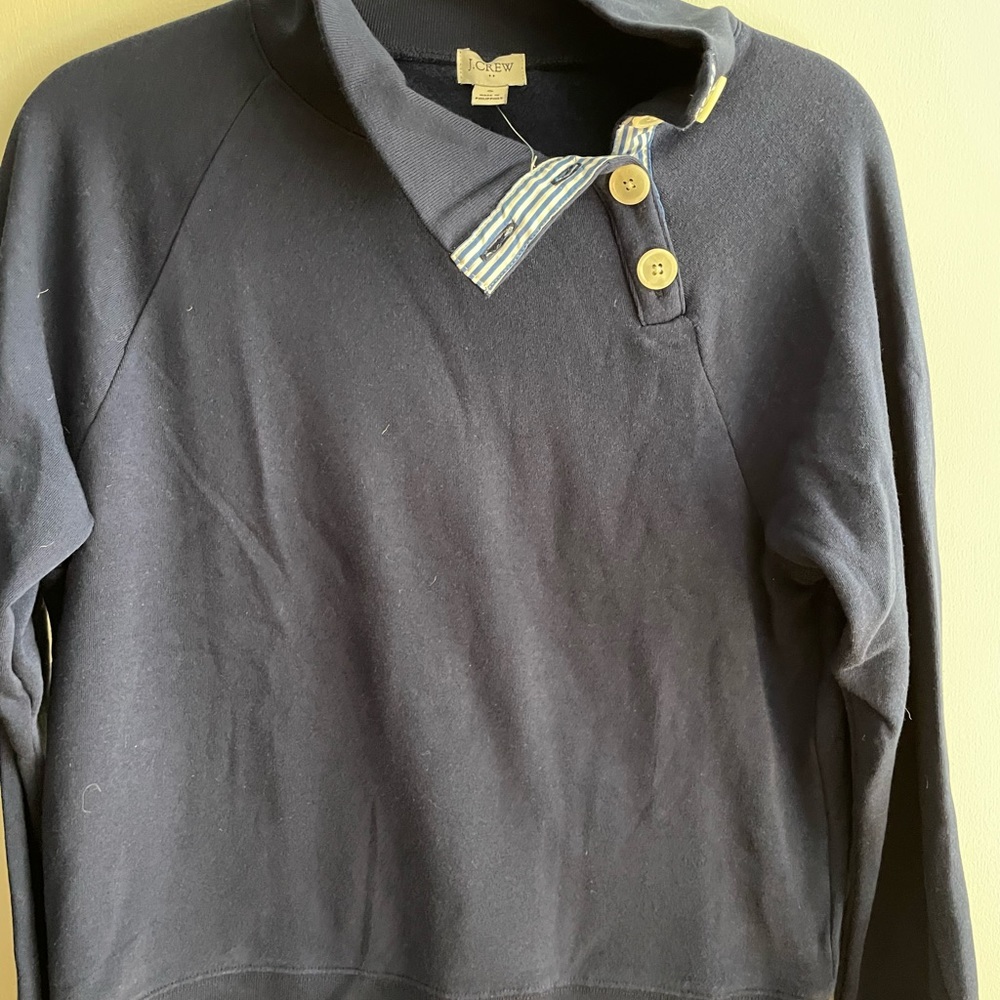 Navy blue turtleneck sweatshirt jcrew size small